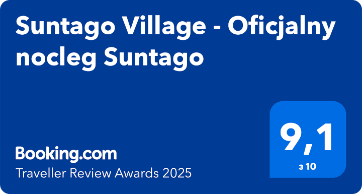 Traveller Review Awards 2025' od Booking.com dla Suntago Village - wynik 9.1/10