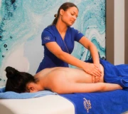 Relaxed woman during a massage at Suntago Wellness & SPA